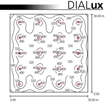 Example of Dialux light simulation