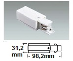Live-end connector for 3-Phase track