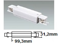 Straight connector for 3-Phase track