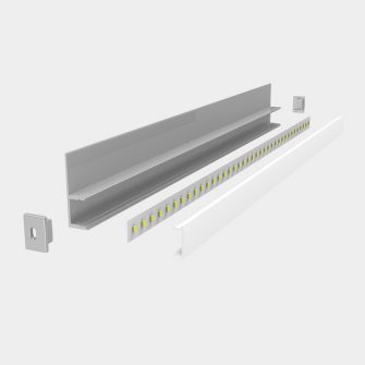 Aluminium Profil für LED Flexstreifen. für einbau. ip schutzart: ip40. material: 6063-t5 (aluminium legierung-zusammensetzung). Abmessungen: . profil farbe: silber